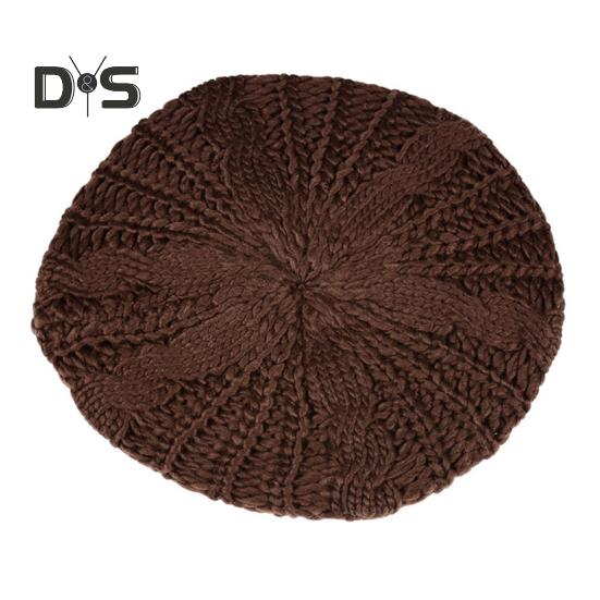 

Женская осенне-зимняя вязаная шапка-чепчик, однотонная эластичная витая текстура, сохраняющая тепло, берет, кепка для фотосъемки, для активного отдыха на природе, путешествий, велоспорта