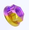 Golden Blue Grey Purple Candy Green M5 M6 M8 M10 M12 A3 Flange Screw Nut TC4 GR5 Titanium Alloy DIY Motorcycle