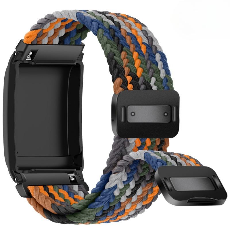 Nylonklockarmband för Whoop 5.0 Armband Vävtyg Klockarmband med Skydd för Whoop 4.0 Sportarmband Magnetiskt Band