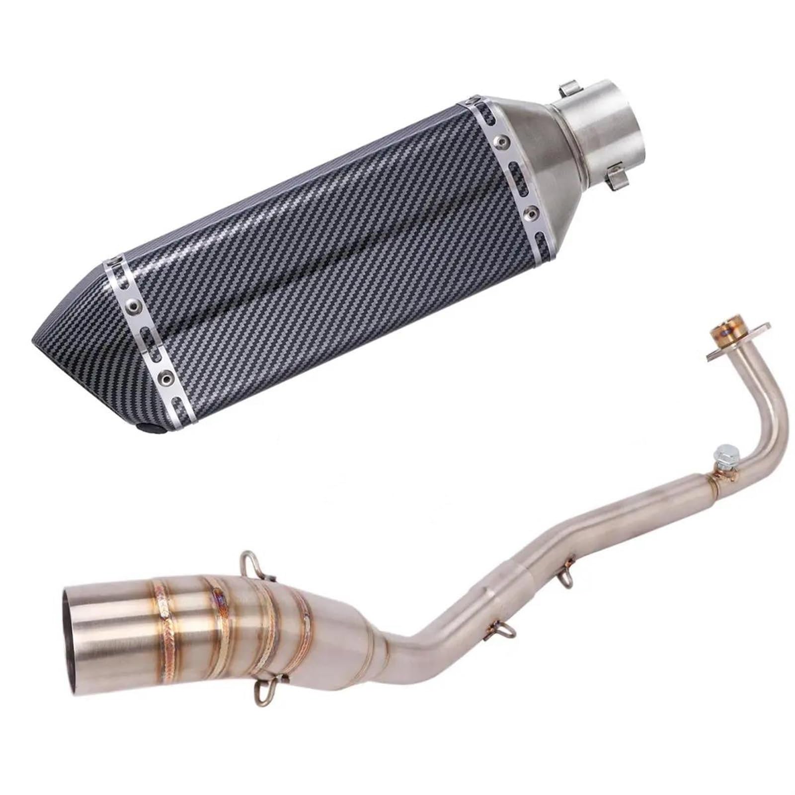 Stylish Modified Parts Motorcycle Full Exhaust System Front Header Link One size
