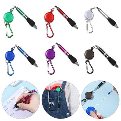 Ring Lanyard Pull Rope Stationery Neutral Pen Easy Pull Buckle Pen Writing Tools Ballpoint Pen