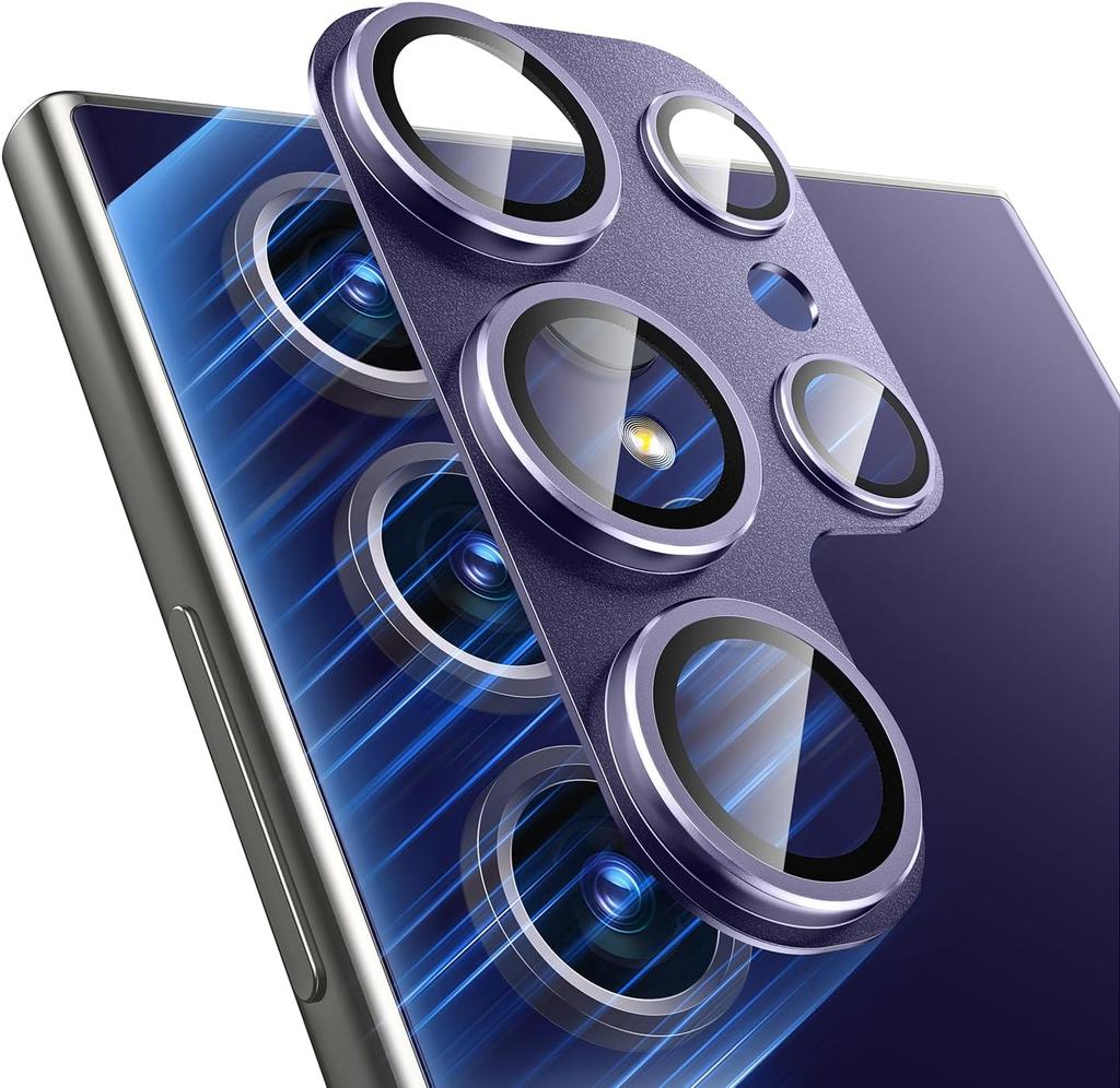 Kovový ochranný kryt objektivu fotoaparátu pro Samsung Galaxy S24 S22 Ultra S23 Plus S24Ultra S24Plus S24+ Kryt objektivu ze skla Příslušenství