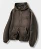 Dimitri Black 2Way Vtg Washed Pu Zip-Up Hoodie_Brown