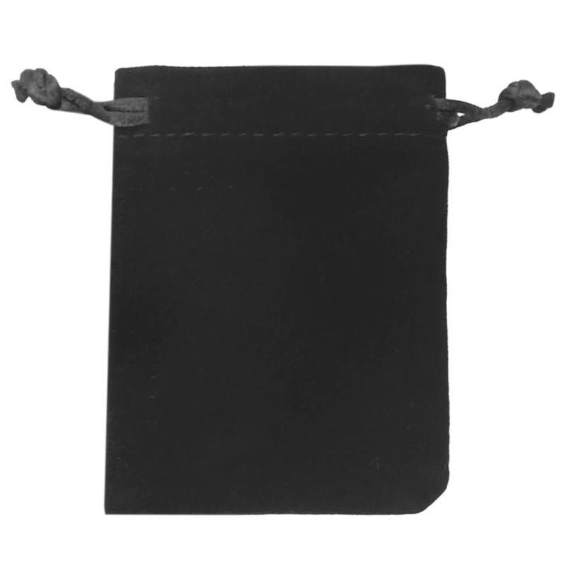 Мешок для кубиков Мешки на завязках для Таро Бархатный мешок для украшений Колода карт Мешок для игрушек чёрный