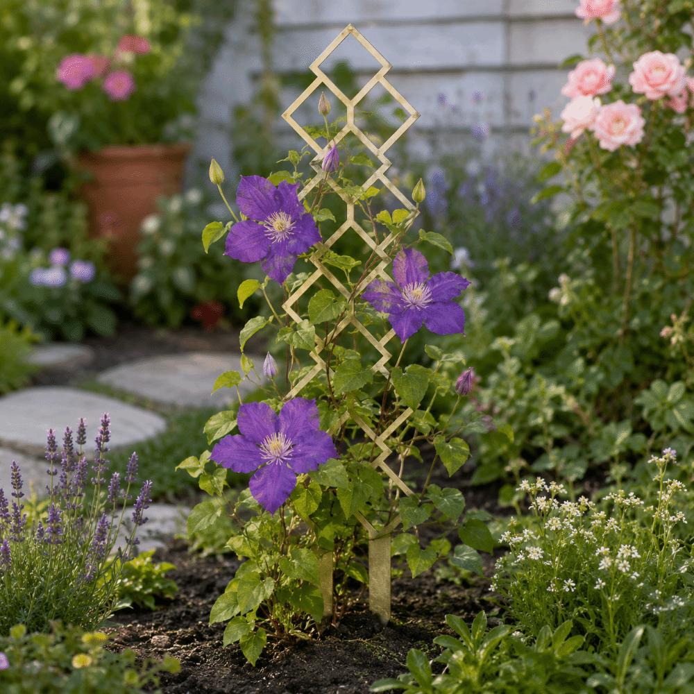 Hollow Out Plant Support Rack Climbing Stand Plant Trellis Frame Garden Plant Trellis Courtyard