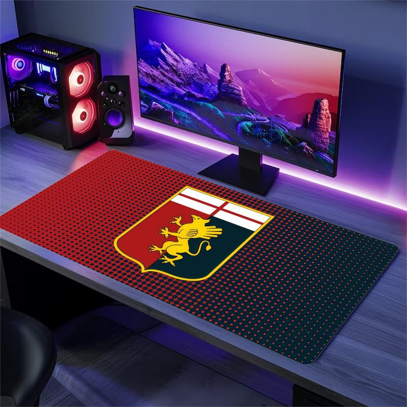 Genoa CFC Print Cushion Non-slip Laptop Tablet Big Mousepad XXL Mat Mini PC Playmat With Lock edge