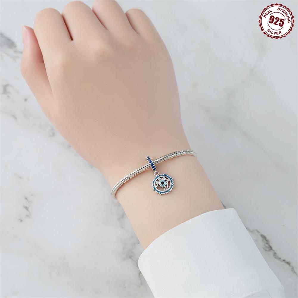 Beads Copper Charms Original Blue Evil Eye Pendant Beads Fit Bracelet Jewelry Diy Women Fine Gift Accessory