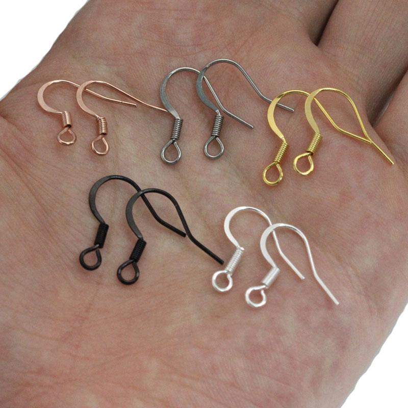 50Pcs Stainless Steel Earring Hooks Clasps Hypoallergenic Ear Wires for Crafts Earring Findings DIY Jewelry Making Accessories
