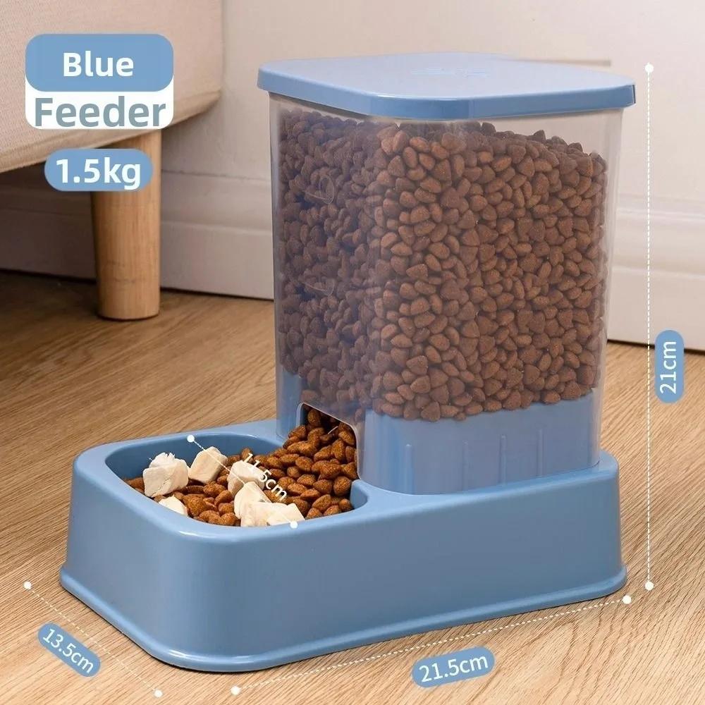800mL Pet Automatic Feeder Large Capacity 2 Styles Cat Dog Water Dispenser Feeder Set 4 Colors Plastic Pet Integrated Food Bowl