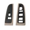 PIT66 Front Window Switch Trim Bezel Set Compatible with 2003-2007 Chevy Silverado/GMC Sierra 1500 2500 3500 (4 Door Models) Tan