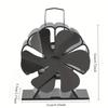Aluminum Fireplace Fan,Heat Driven, Silent Operation, Multi Blade Wood Stove Fan ,Reduces Noise Promotes Even Heat Distribution, Durable Aluminum Body