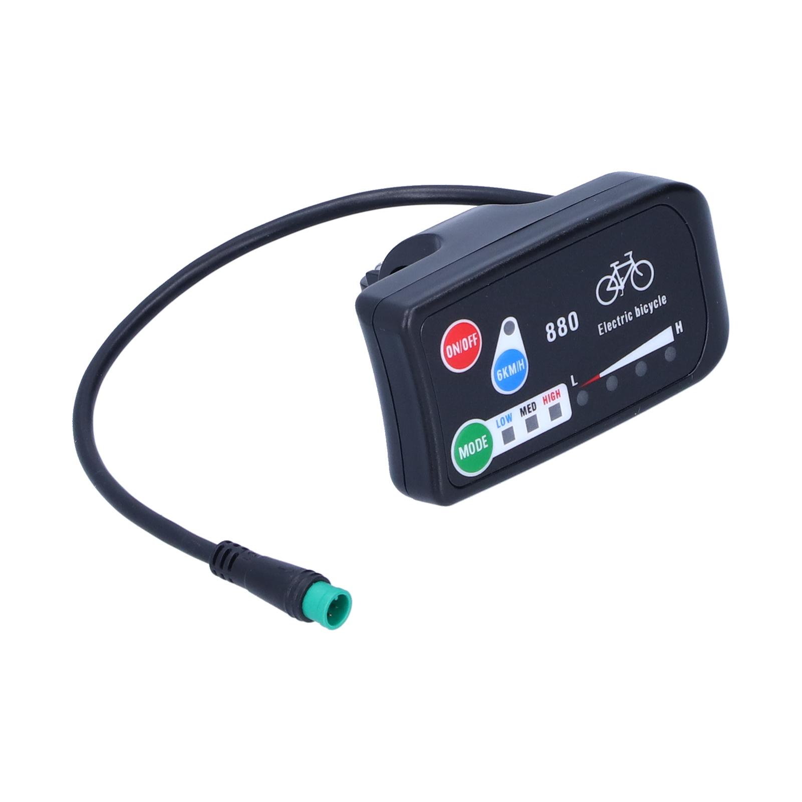 

Electric Bicycle for KT‑LED880 Display E‑Bike 36V 48V Display Meter E‑Bike Accessories чорний