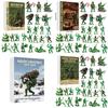 Weihnachts-Adventskalender-Überraschungsbox Mit Grünen Armeefiguren Acryl-Anhänger Für Feiertagsdekoration Und Geschenke