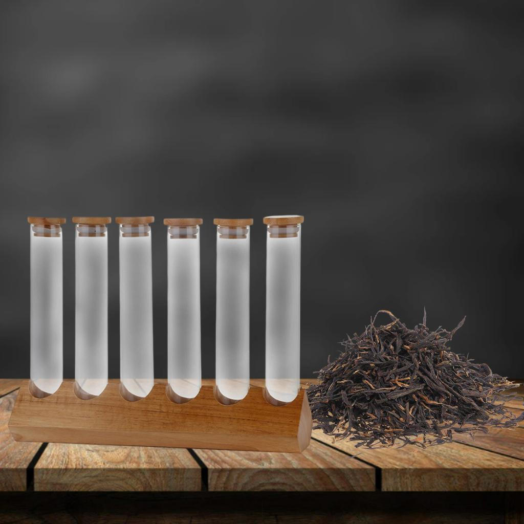Cereal Canister Test Tube with Holder Display Decoration 6 Tubes