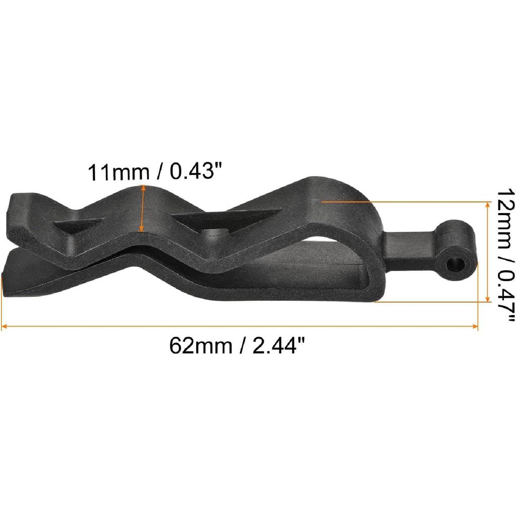 MECCANIXITY Garbage Bin Clip, Kitchen Trash Can Bag Clips Waste Basket Garbage Bin Clamp Bag Clip Black, Pack of 18