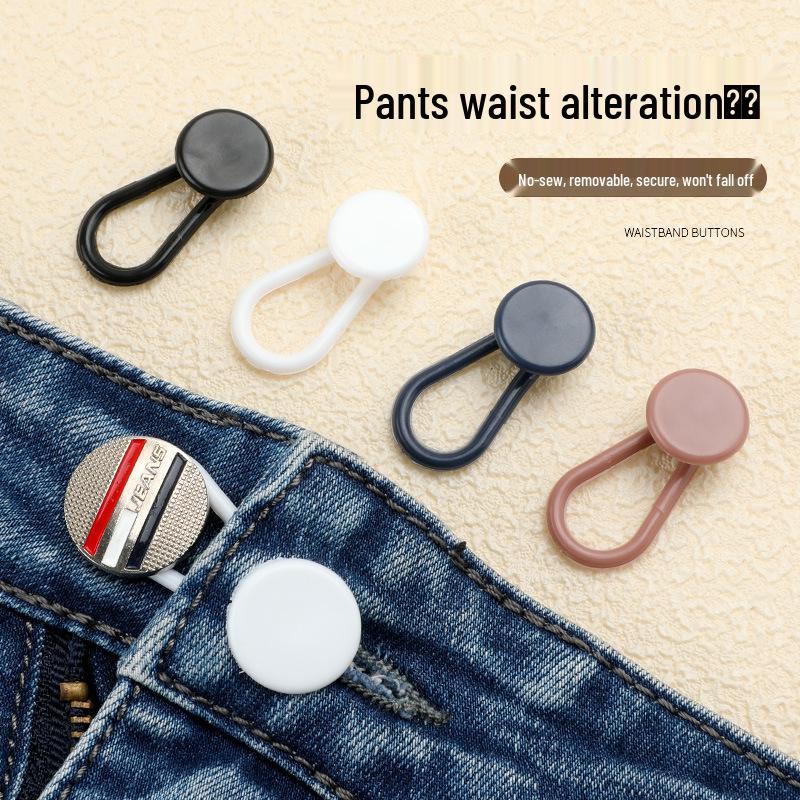 Bottone Retrattile Regolabile per Espansione Vita - Fibbia Estensione Senza Cuciture per Jeans