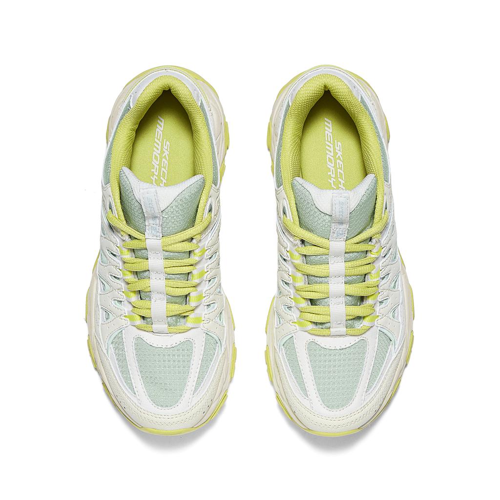 Skechers Outdoor Comfortable Low-Top Casual Shoes Women Sneakers White Green 180172-OWGN