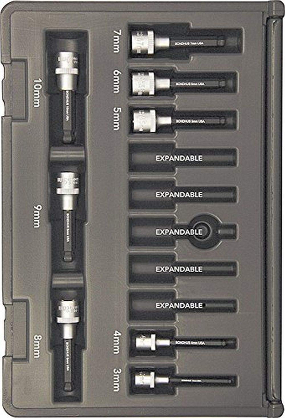 

Hexagonal ball bit black set of 8 []BONDHUS point/socket set, dyed, (3, 4, 5, 6, 7, 8, 9, 10mm) PHBX8M/S-2C No.30487