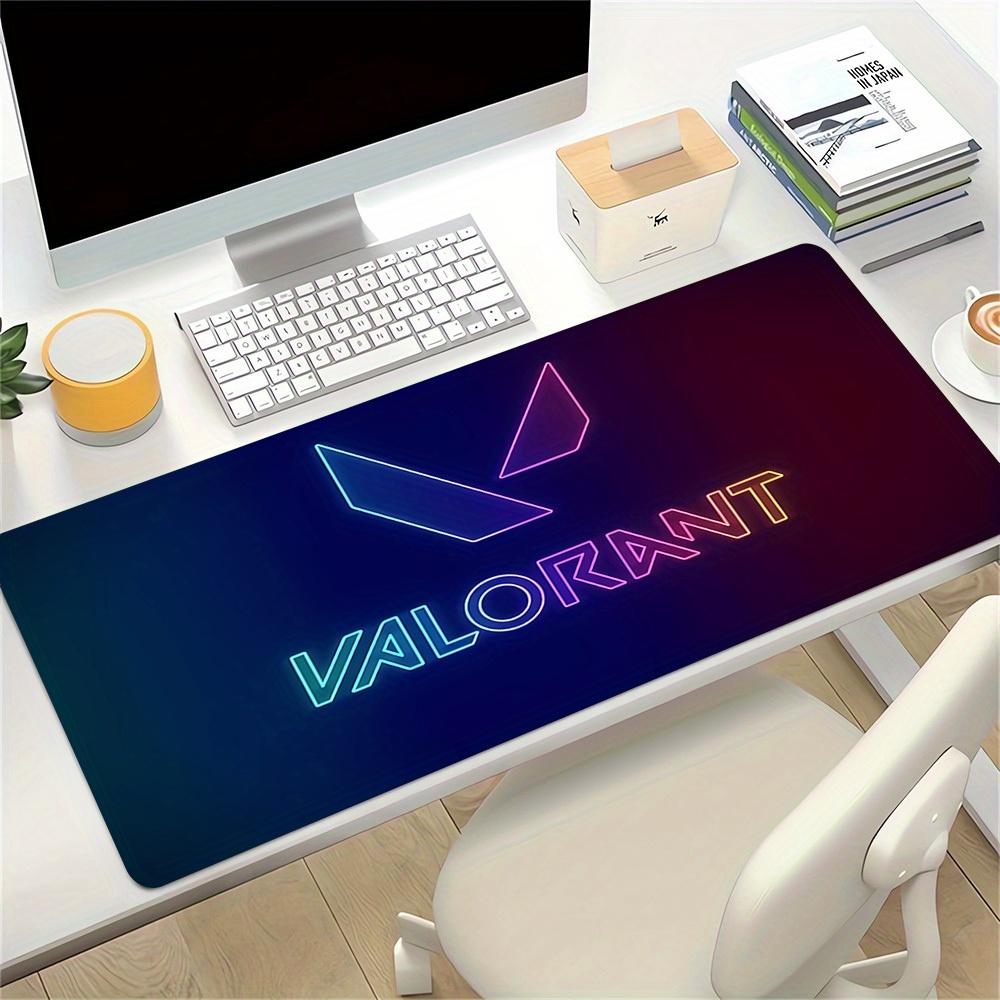 1pc Large Gaming Mouse Pad, UV Reactive Non-Slip Desk Mat, Washable PolyesterValorant, Neon, Special Warfare HeroesComputer Pad with Vibrant