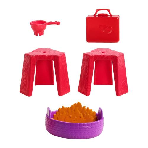 Barbie [Nur online] Chelsea und eine lustige Campinggitarre und ein Set süßer Autos und Anhänger (mit Puppe) [Anziehpuppe] [ab 3 Jahren] FXG90