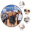 French legendary rock singer and actor Johnny Hallyday Round Carpet Soft Home Decoration Corridor Table and Chair Anti slip Outdoor Floor Mat rug H21