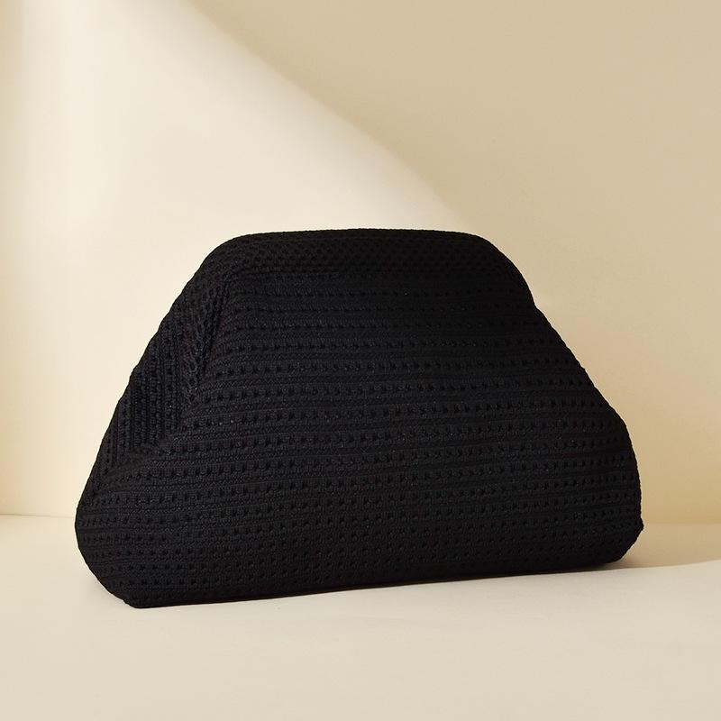 Nuova Borsa da Spiaggia Lavorata a Maglia: Elegante Pochette a Nuvola con Grande Capienza e Design Color Block