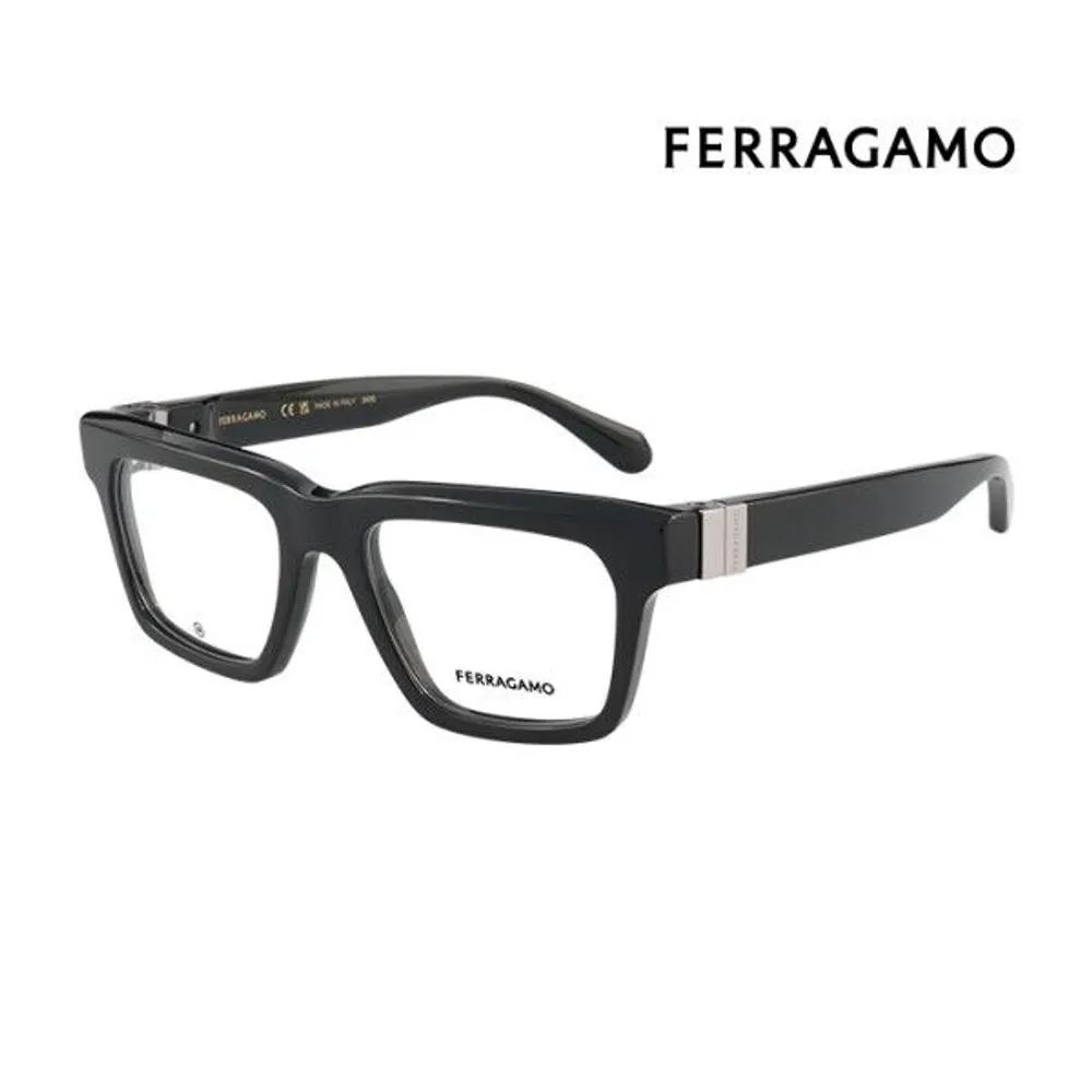 [Salvatore Ferragamo] Eyeglass Frames SF2995 001 Square Horn-rimmed Glasses for Women and Men SF2995 001_I [52]