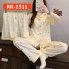 Retro Small Floral High-End Wrinkled Cloth Pajamas Women'S Summer Casual Homewear Short-Sleeved Three-Piece Set