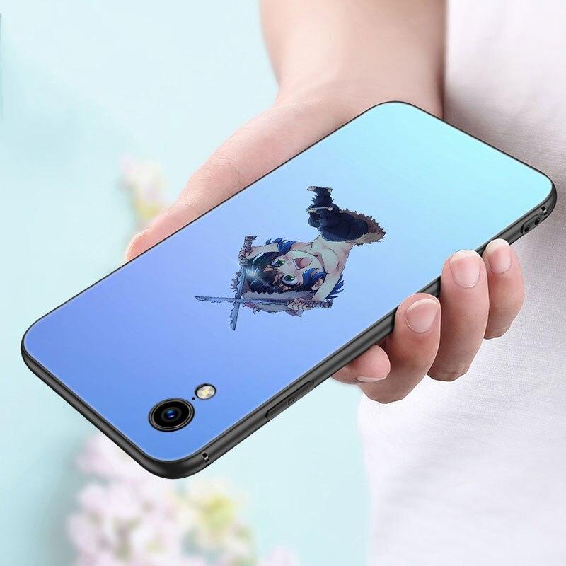 Anime Demon Slayer Inosuke Phone Case For Apple iPhone 14 13 12 Mini 11 Pro Max 7 8 XR X XS 7 8 Plus SE 2020 2022 Cover