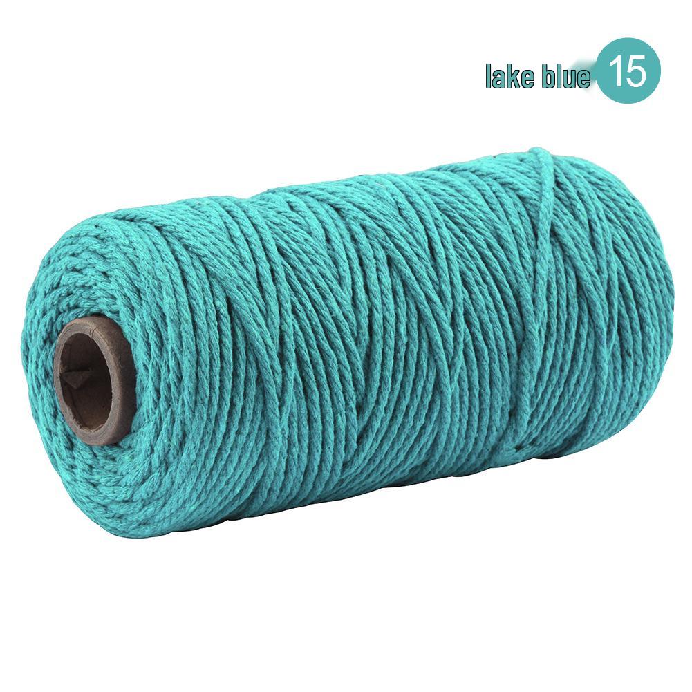 3mm Single-Color Cotton Rope for DIY Weaving - 2mm Thick Tapestry and Binding Thread