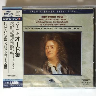 CD TREVOR PINNOCK SMITH CHANCE WILS  Purcell Odes Come Ye Children of  POCA2567  1996 Japan Classical Used