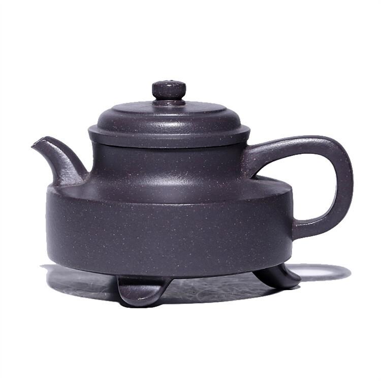 

180 мл изысканный чайник из фиолетовой глины Исин, чайник ручной работы, необработанная руда, сталь, серый раздел, глиняный чайник, чайный сервиз Zisha, принадлежности для чайных сервизов