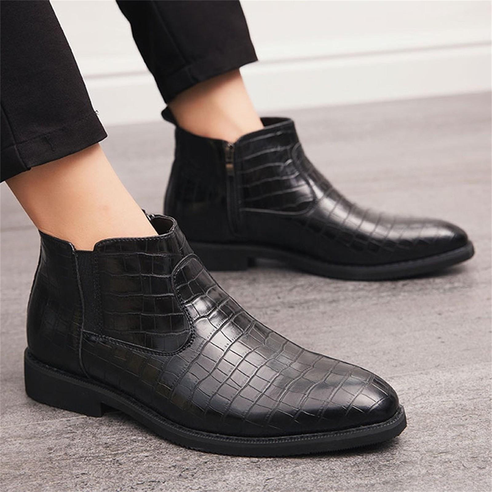 Men Fashion British Leather Shoes Outdoor Casual Summer Shoes Business Men Shoes 41 чёрный
