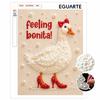 Cute Duck Pearl and Diamond Painting Art Kit. DIY Gemstone Beading Craft Kit. Home Wall Decoration