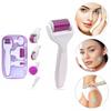 Roller 6 Derma In 1 Titanium Micro Needle Anti Ageing Facial Skin Care Tool Set