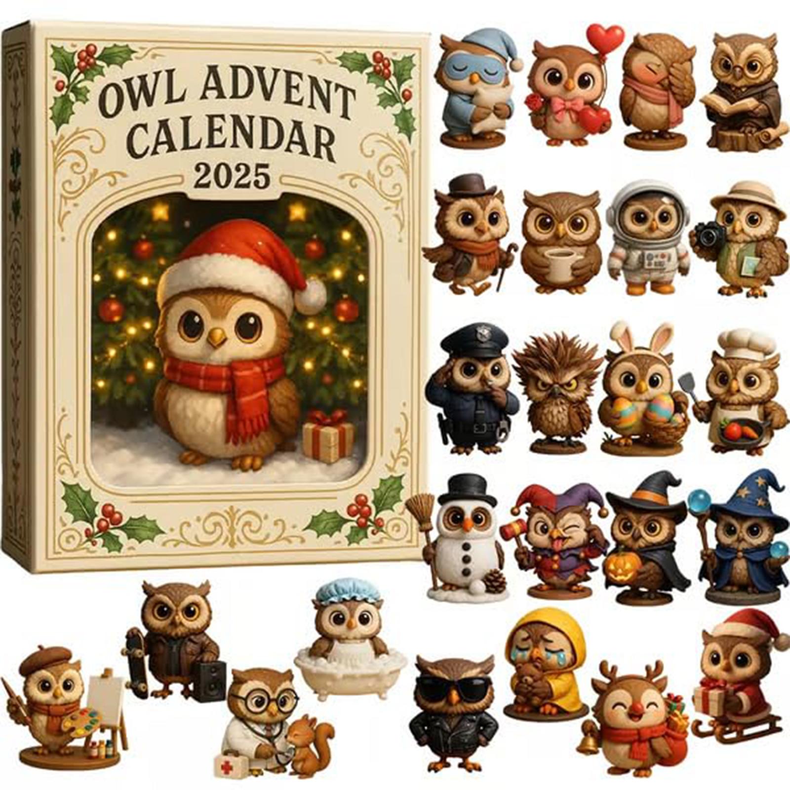 24 Days Christmas Countdown Calendar with 2D Acrylic Ornaments Christmas Advent Calendar Advent Countdown Calendar Xmas Gifts 10.24x7.09x1.18inch