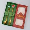 2/4/6 Stück Weihnachts-Gabel- und Löffel-Set, Edelstahl Kreatives Geschirr, Kaffee Tee Dessertgabeln und -löffel Geschenkset