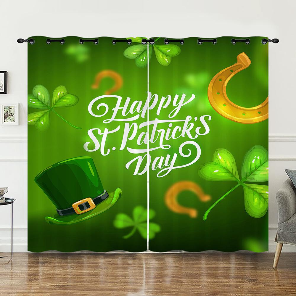 Curtains Santatrick Festival Cuckold Festival Curtains Digital Printing Blackout Curtains No Punching