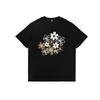 Women's Plus Size Round Neck Short Sleeve T-Shirt Flower Group Print Stylish Modern Slim Look Casual Top
