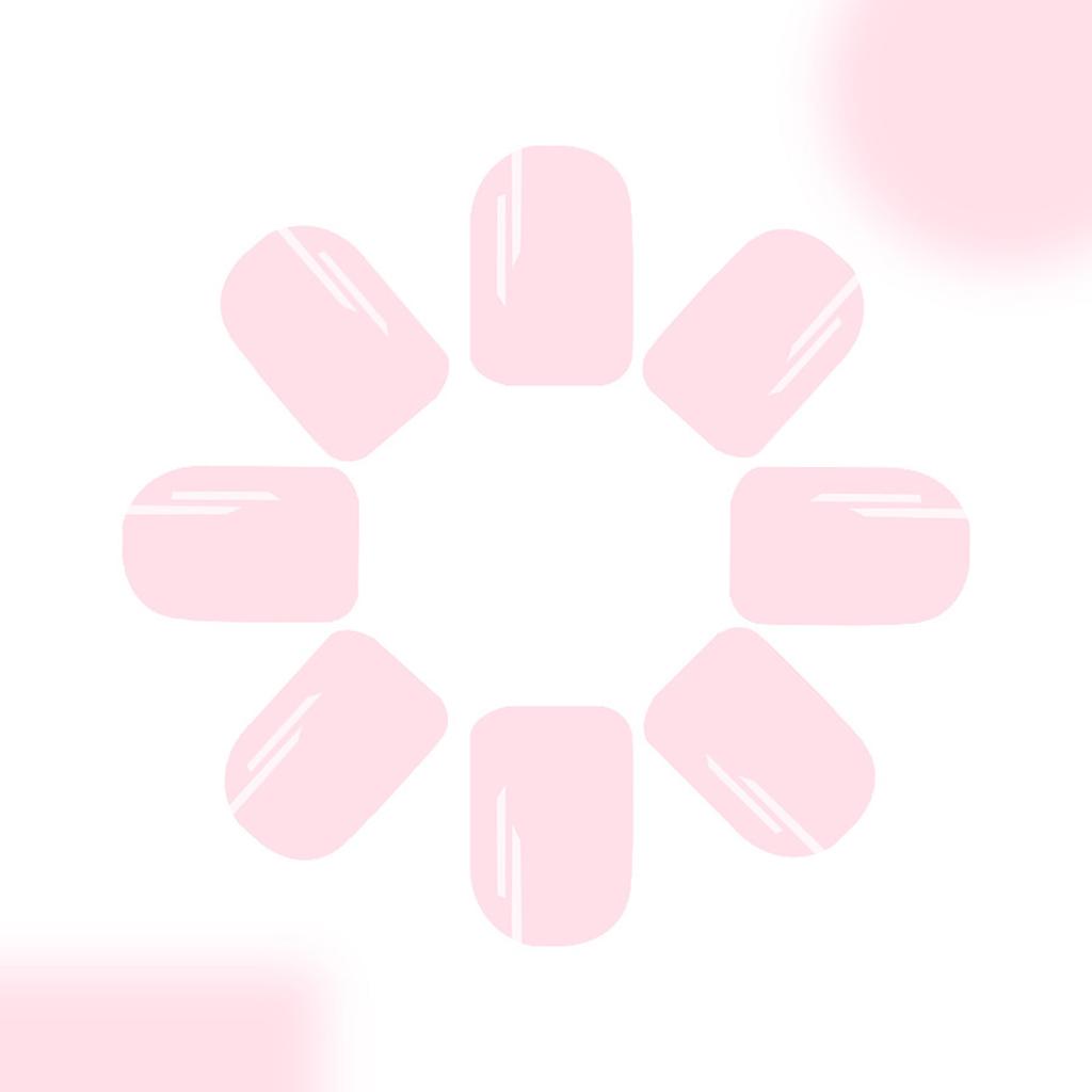 Square Press On Nail Pink Fake Nail Stick On Nail In 12 Sizes,24 Pcs French Nail Tips for DIY Nail Art Decorations