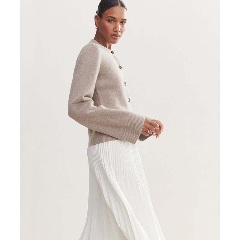 Casual Loose Solid Single Breasted Long Sleeved Cardigan for Winter Women's Coats New O-neck Knit Cardigan Coat Women's Sweater