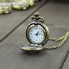 Retro Vintage Steampunk Quartz Necklace Carving Pendant Chain Clock Pocket Watch