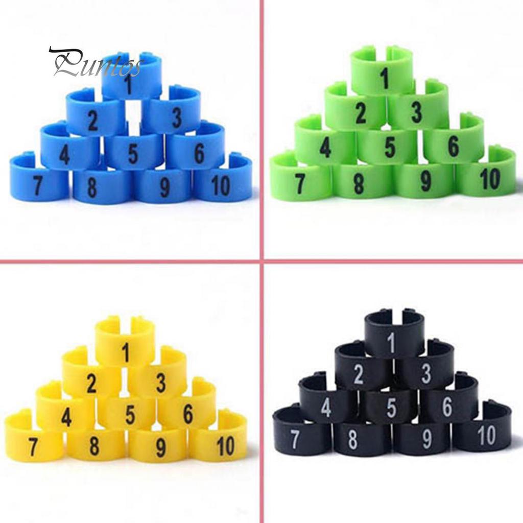 100Pcs Bird Poultry Chicks 1-100 Numbered Pigeon Leg Bands Rings