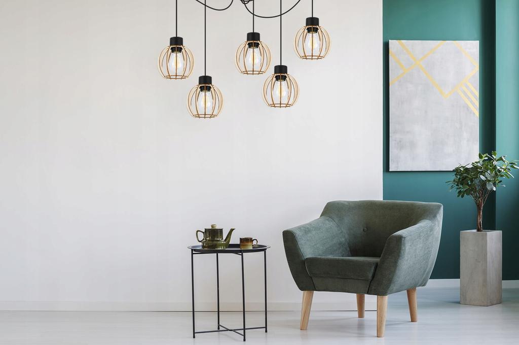 MODERN WOODEN LED CEILING HANGING LAMP