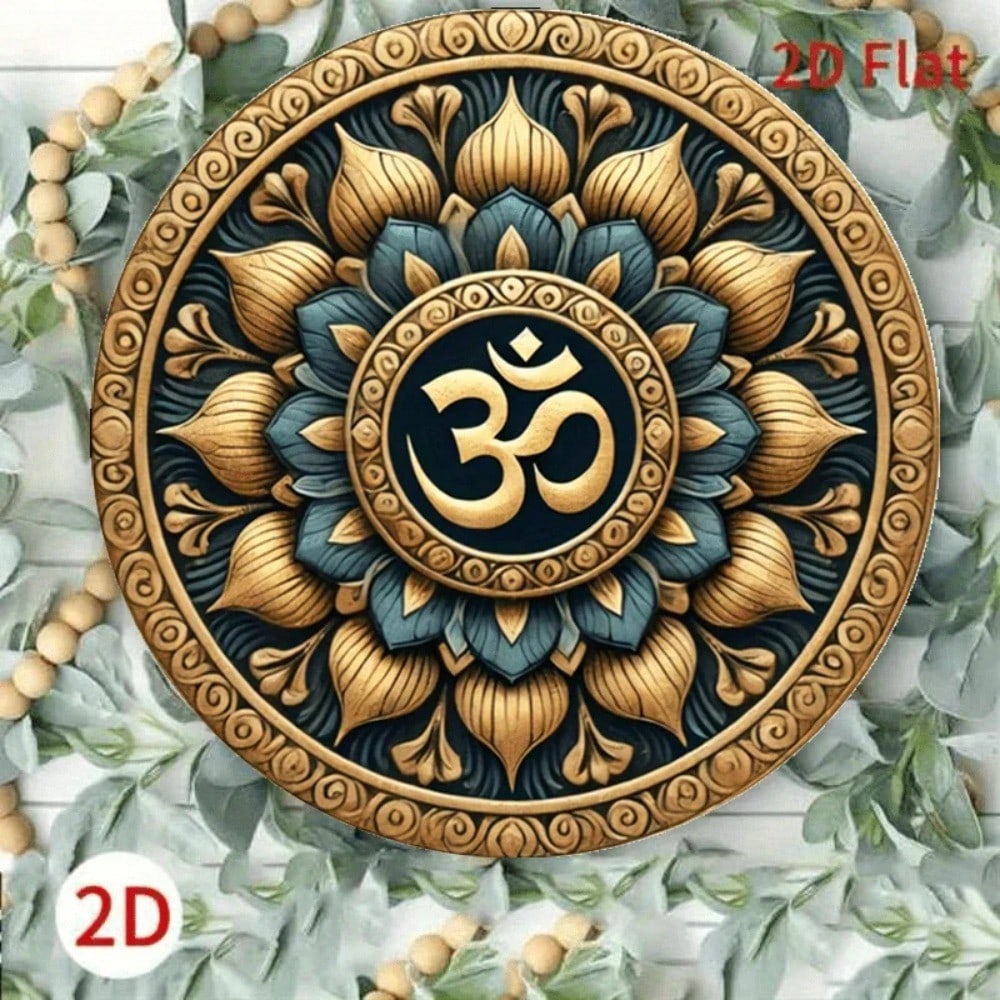 2D Retro Round Wall Art For Bedroom Living Room Bar Decor