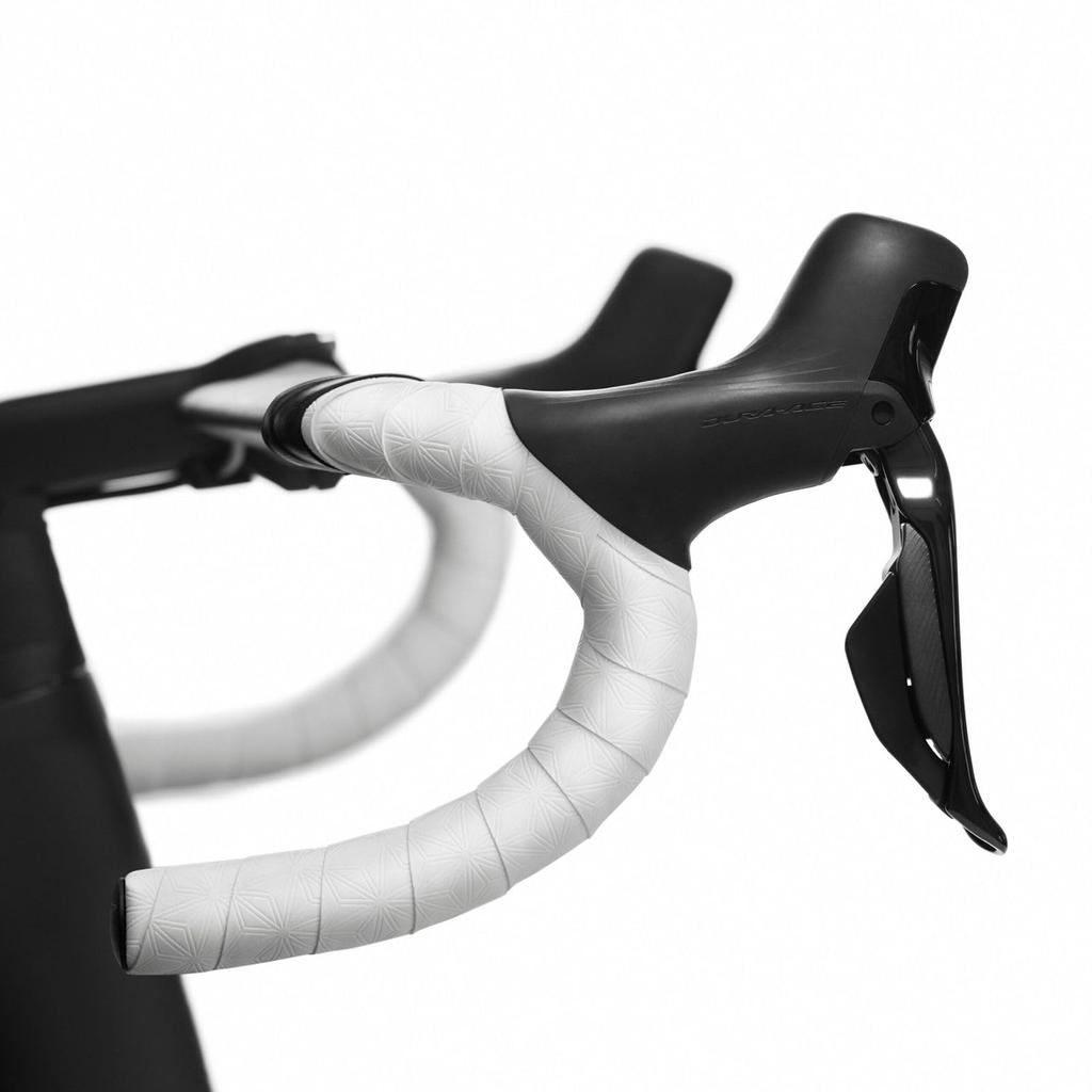 Supacaz Cycling Bar Tape Super Sticky Kush White with Black Star Plugz - -