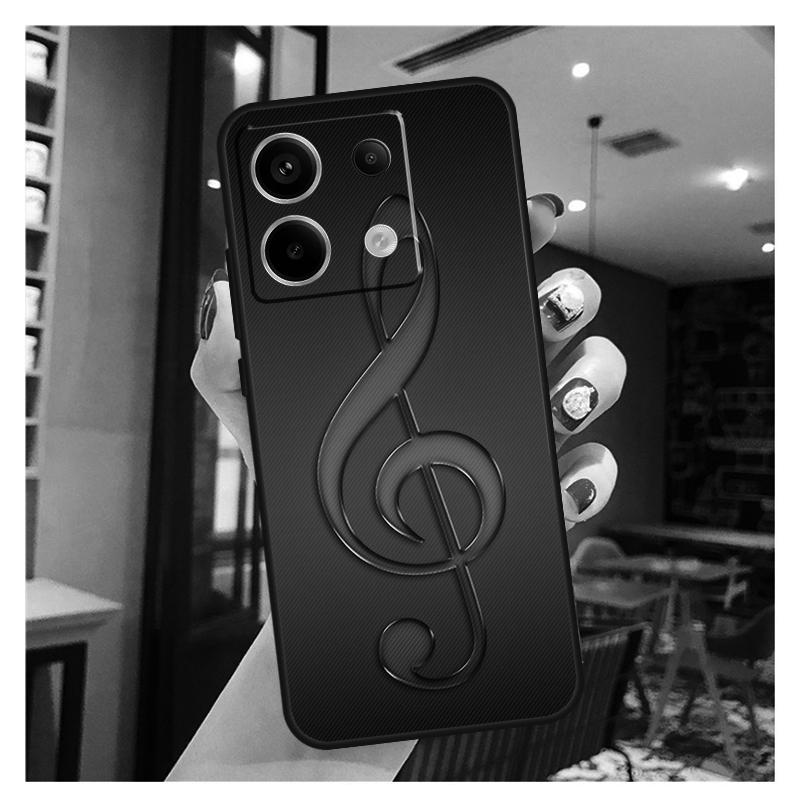 Treble Clef Music Note Case For Xiaomi Redmi Note 11 9 10 12 13 Pro Plus 12S 11S 10S 9S Redmi 12 10C 12C 13C Cover