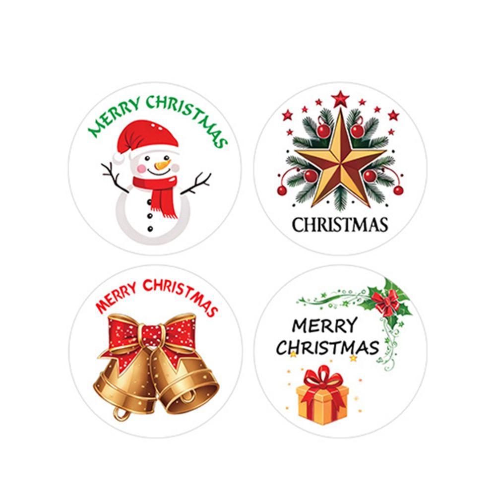 100-500pcs Merry Christmas Stickers 1Inch Round Christmas Seal Labels Stickers For Handmade Sticker Card Box Package Labels