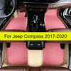 Car Floor Mats For Jeep Compass 2017 2018    Auto Foot Pads Automobile Carpet Cover Interior Accessories