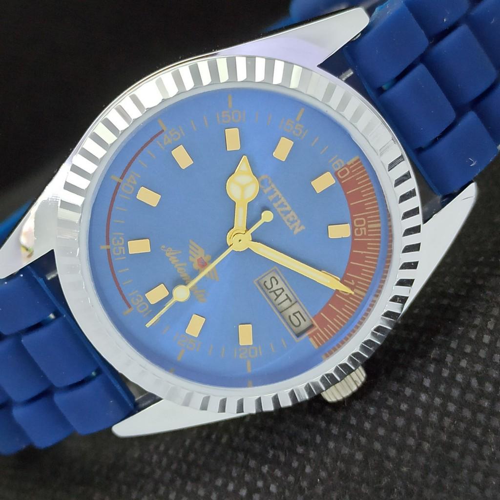 

REFURBISHED VINTAGE CITIZEN AUTO 8200 JAPAN MENS D/D BLUE WATCH 557a-a295360-9 SKU557a-a295360